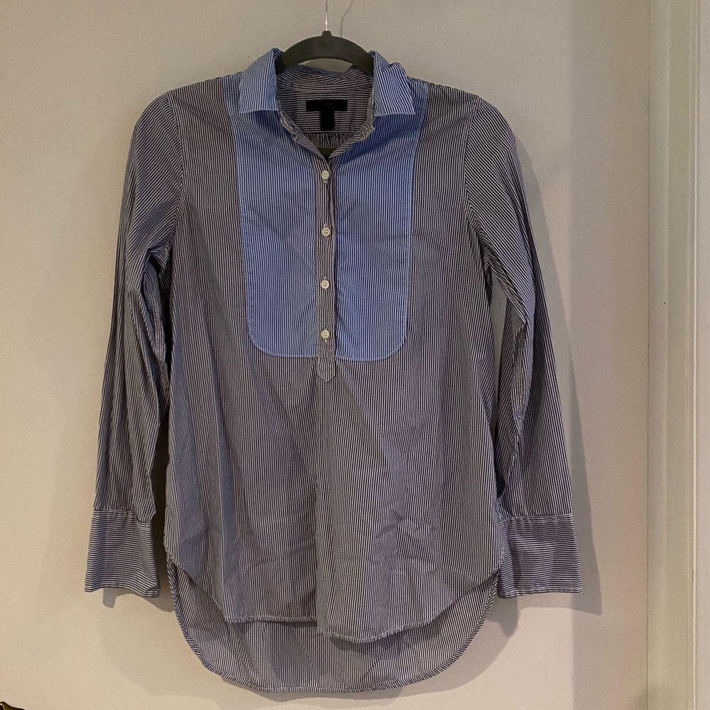 J. Crew striped button-down tunic